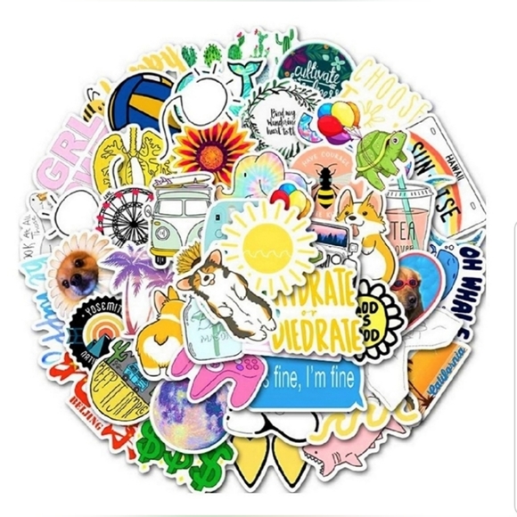 Sticker Supply Other - 50 Stickers | No Repeats | Waterproof | Durable | Reusable | Laptop | Brand New